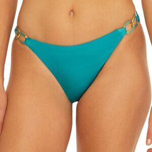 Trina Turk 'Monaco' Chain-Side Hipster Bikini Bottom, Ceramic (Teal)